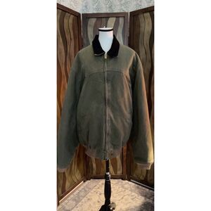Vintage Carhartt Santa Fe jacket in faded olive green. Size XXL.
